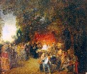 WATTEAU, Antoine The Marriage Contract oil